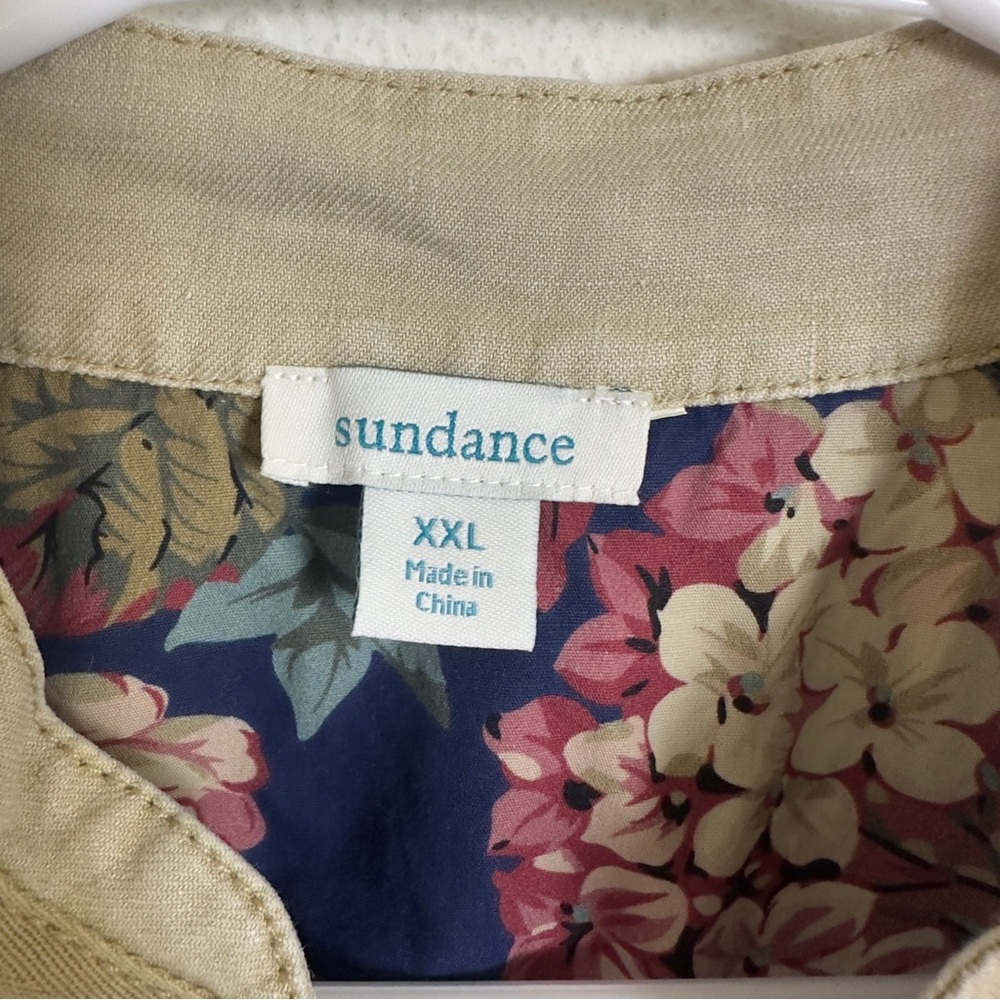 Sundance Beige Ruffle Hem button up Jacket - Picture 2 of 4